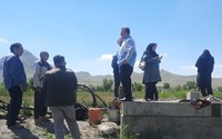بازدید تیم مشترک ادارات و سازمانها از مزارع مسیر عبور پساب تصفیه خانه فاضلاب ارومیه 